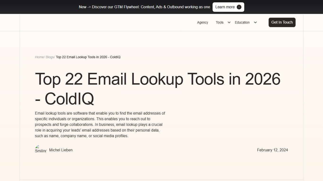 Top 22 Email Lookup Tools in 2026 - ColdIQ